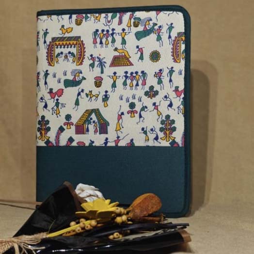 Warli Art Print Document Folder